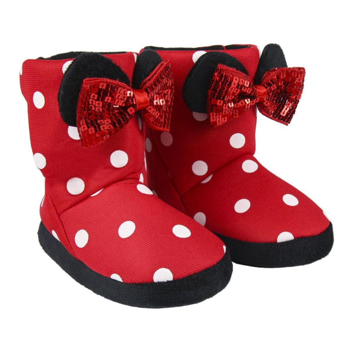 Minnie Pantofole Stivaletti da casa Lei Disney Rosso