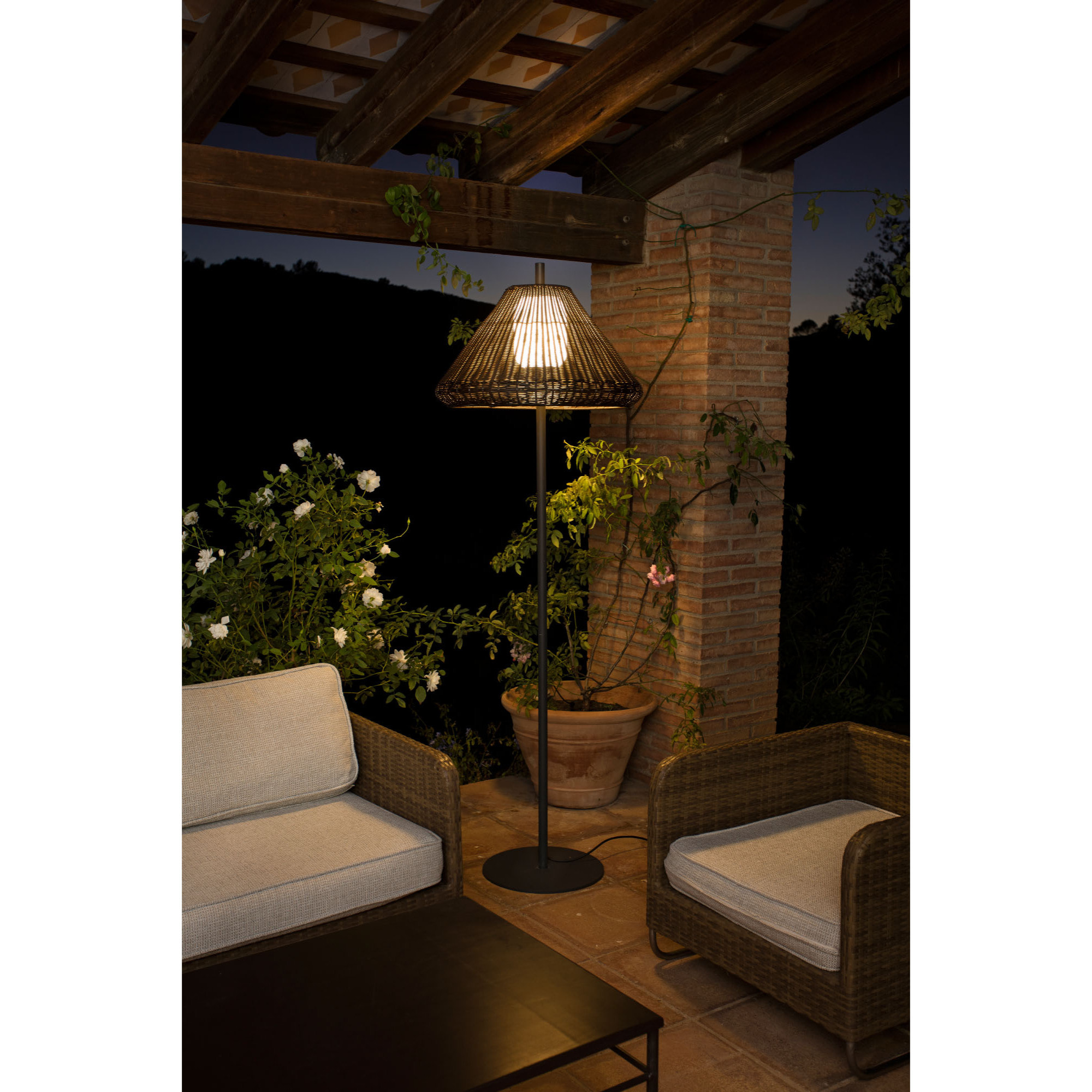 SAIGON OUT 1950 W70 Lámpara de pie gris/marrón