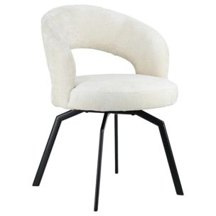 Chaise en chenille beige EHBA