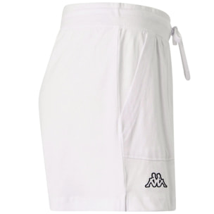 Kappa - Pantaloni Corti Donna Bianco - Logo Caber