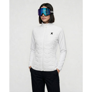 Chaqueta híbrida aislante para mujer KUSTOM MOTUS Hybrid Insulated - Blanco