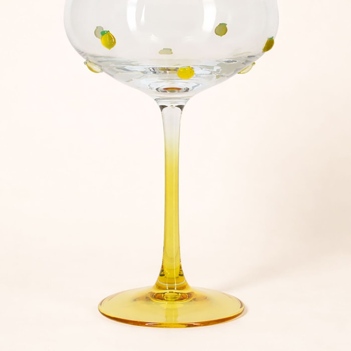 Lot de 4 coupes à champagne 27cl à motif citron CITRON