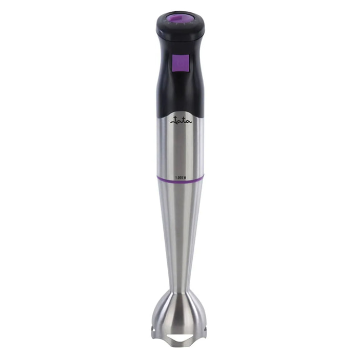Batidora de mano JATA BT166 de 1000 W. 4 cuchillas. Regulador de velocidad. Incluye vaso medidor