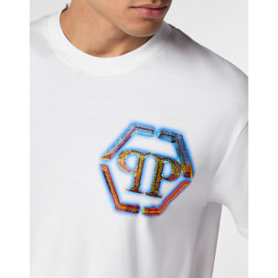 PHILIPP PLEIN Camiseta de cuello redondo y manga corta HEXAGON