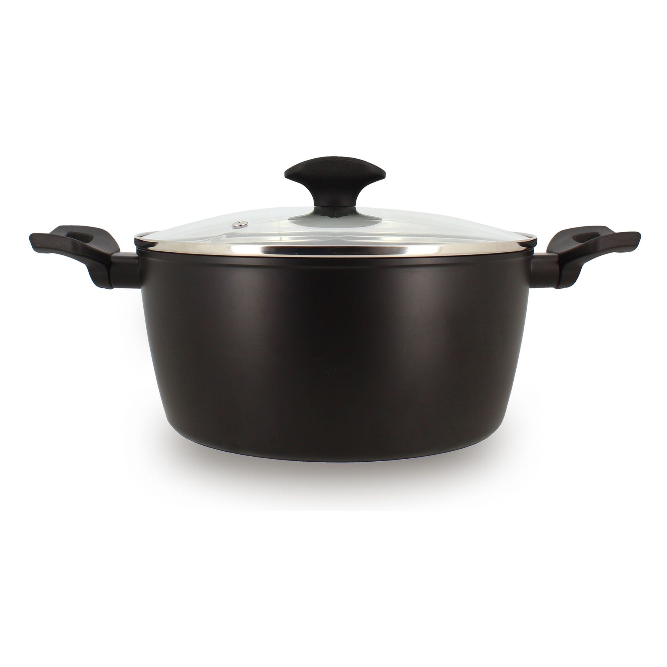 Faitout antiadhésif en aluminium noir 24cm - tous feux FIRST
