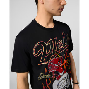 PHILIPP PLEIN Camiseta de cuello redondo y manga corta CRYSTAL