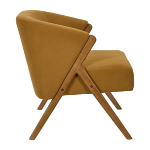 Fauteuil - HOME DECO FACTORY - Jules - Design Rétro Chic - Jaune