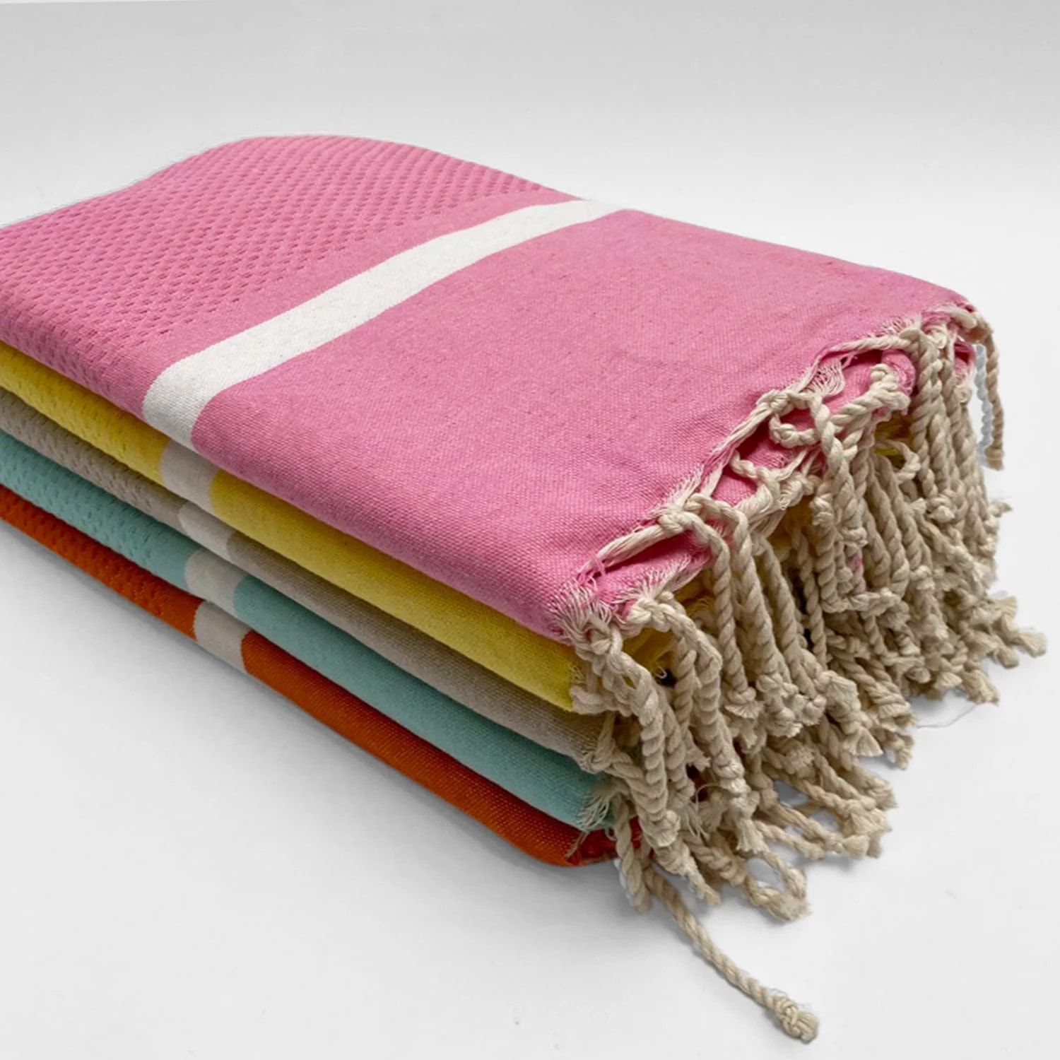 Fouta traditionnelle Melissa Rose 200x200 190g/m²