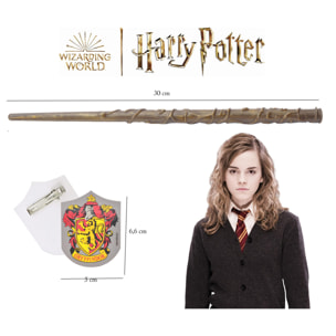 Bacchetta Hermione Granger (30Cm) Con Stemma Gryffindor In Giftbox