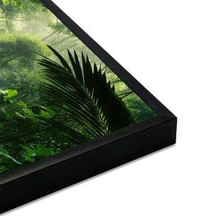 Affiche encadrée jungle verte Affiche + cadre en métal - Noir