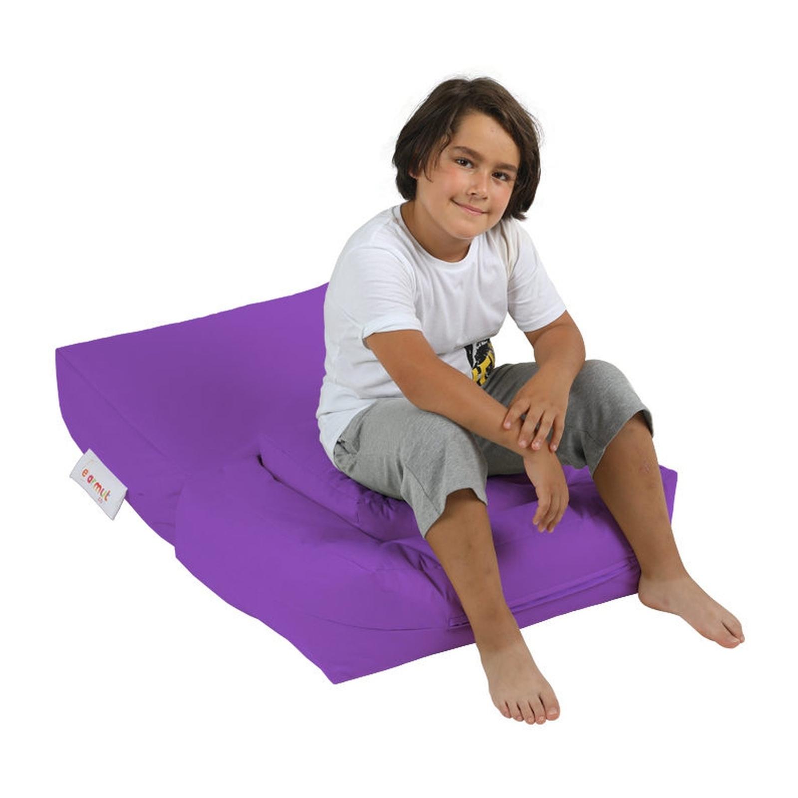 Sillón + puf para niños para exteriores morado