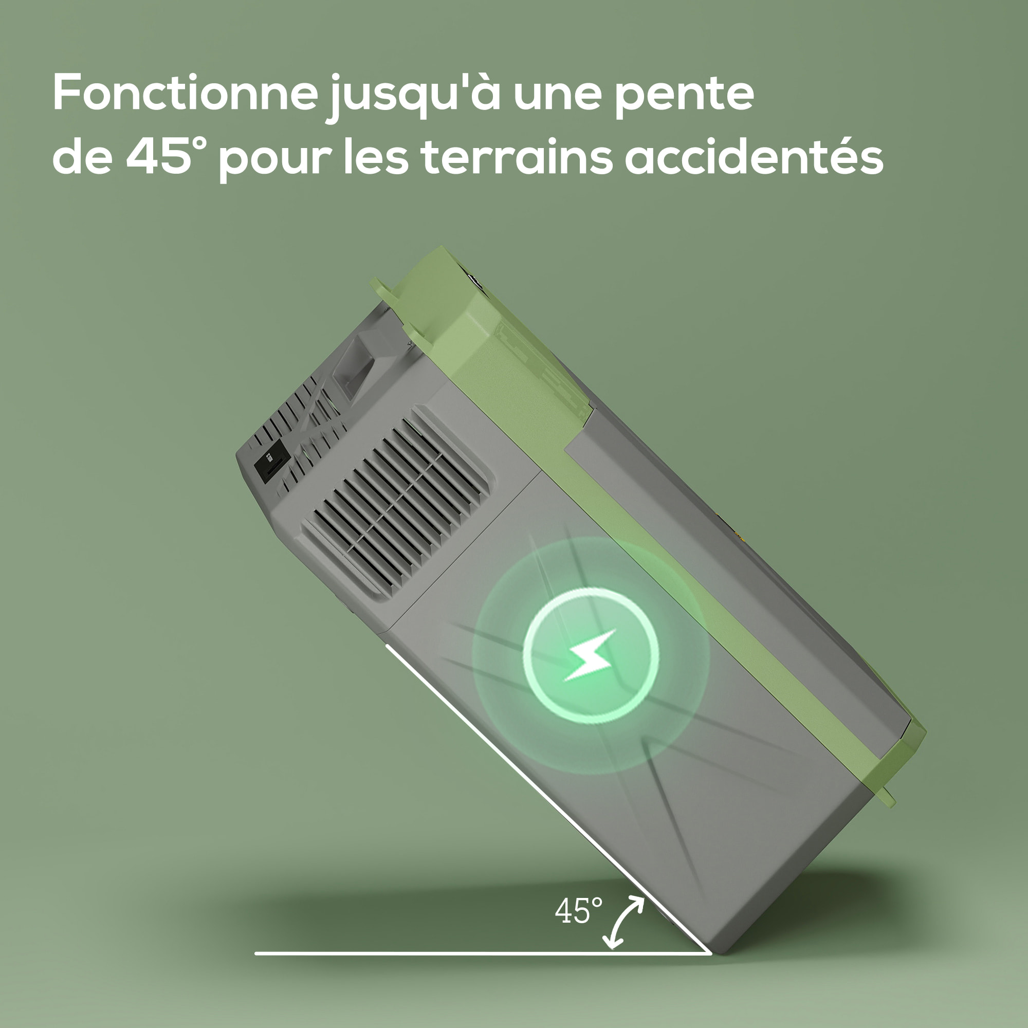 Glacière électrique voiture à compression 16,3L - réfrigérateur voiture congélateur 12/24V 60W max 2 modes gris vert
