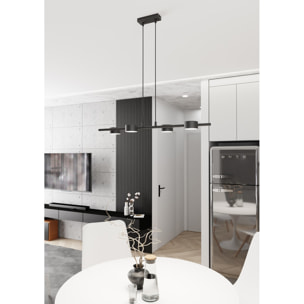 Lampada a sospensione SORA in acciaio nero opaco