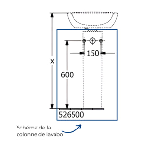 Colonne pour lavabo O.Novo