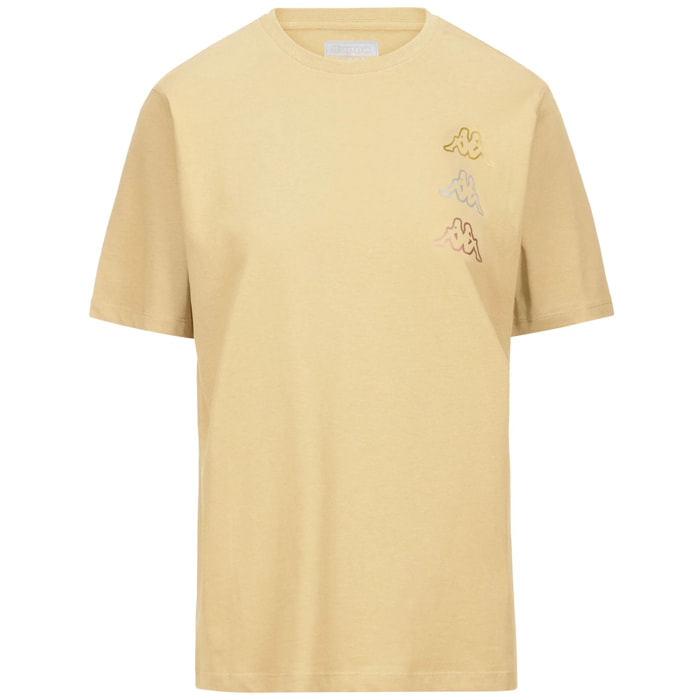 Kappa - T-Shirts & Top Donna Beige - Logo Kemilia