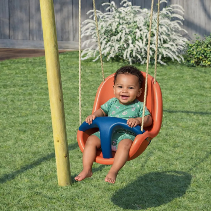 Siège bébé pour portique de 1,90 à 2,50 m bleu/corail