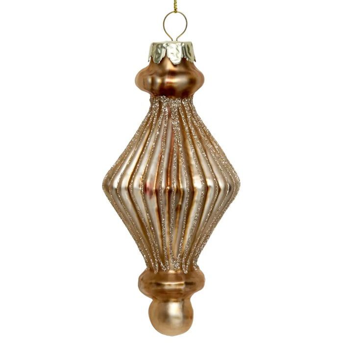 Suspension de sapin lustre en verre doré 13 cm