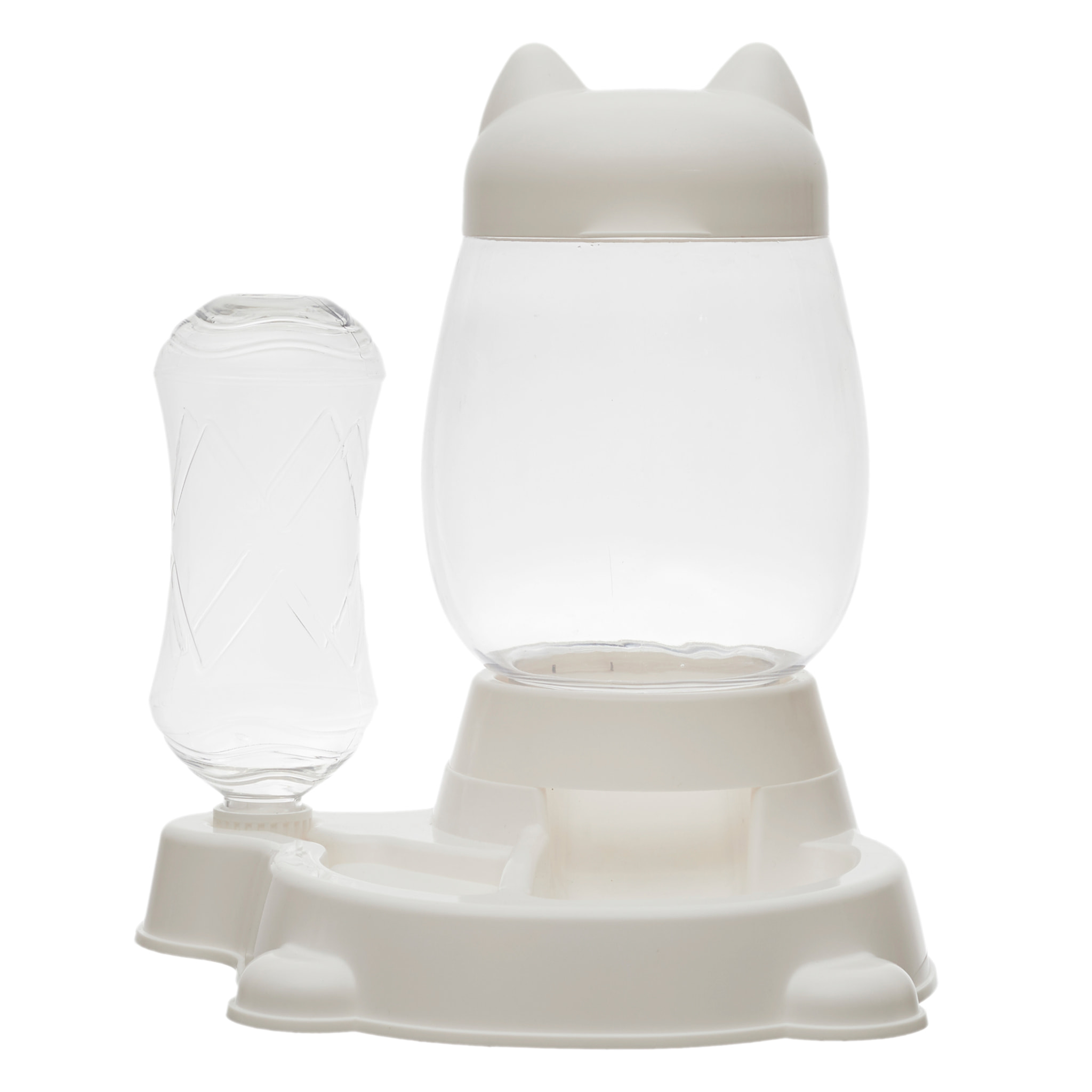 Distributeur d'eau et croquettes - THE CONCEPT FACTORY - Ergonomique - Surélevé - Blanc