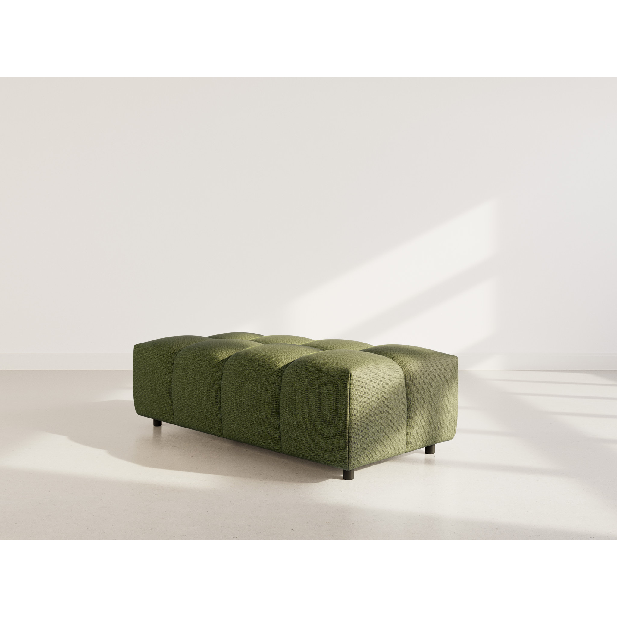 Adelaide - pouf en tissu texturé - Vert