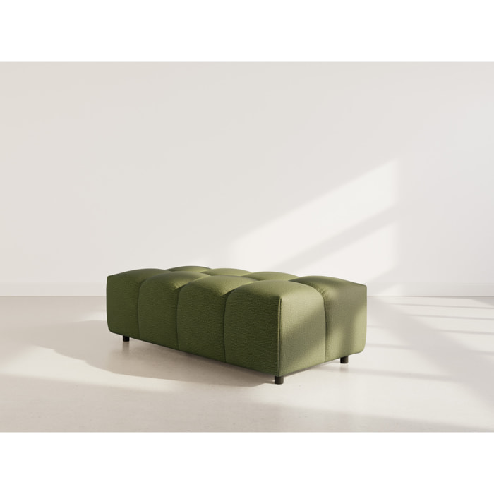 Adelaide - pouf en tissu texturé - Vert
