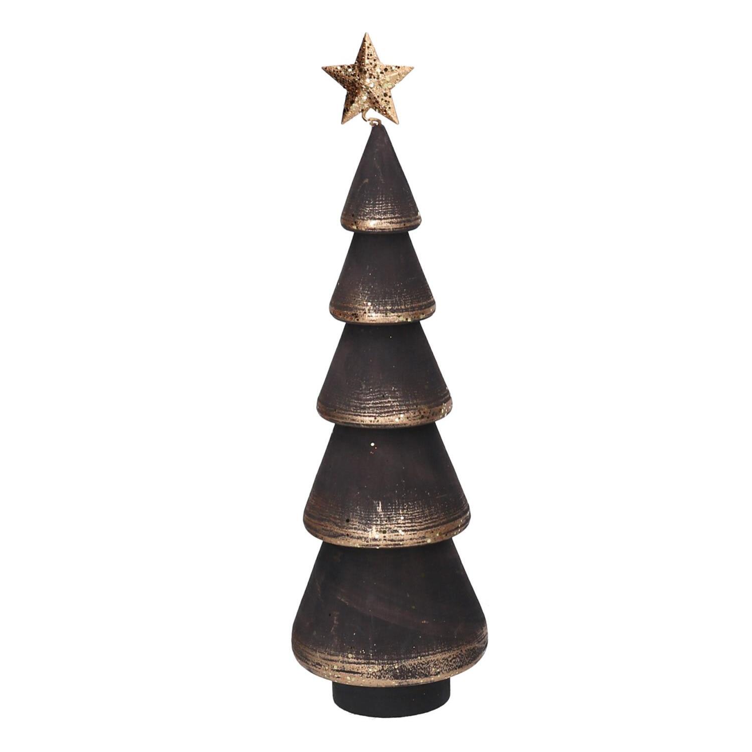 Albero in legno nero cmø8h30