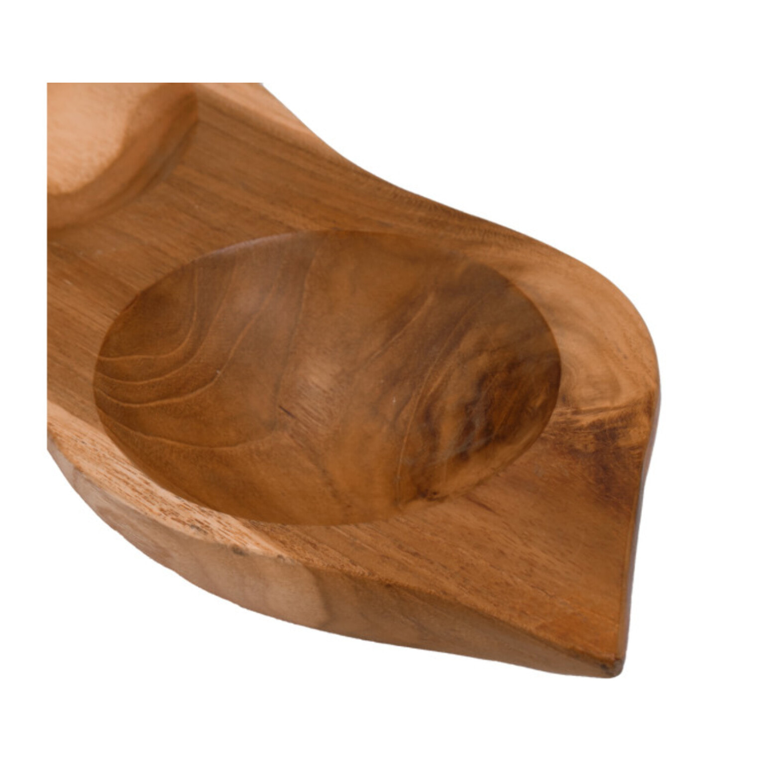 Plateau apéro 4 coupelles 50 cm en bois massif de teck - LYON