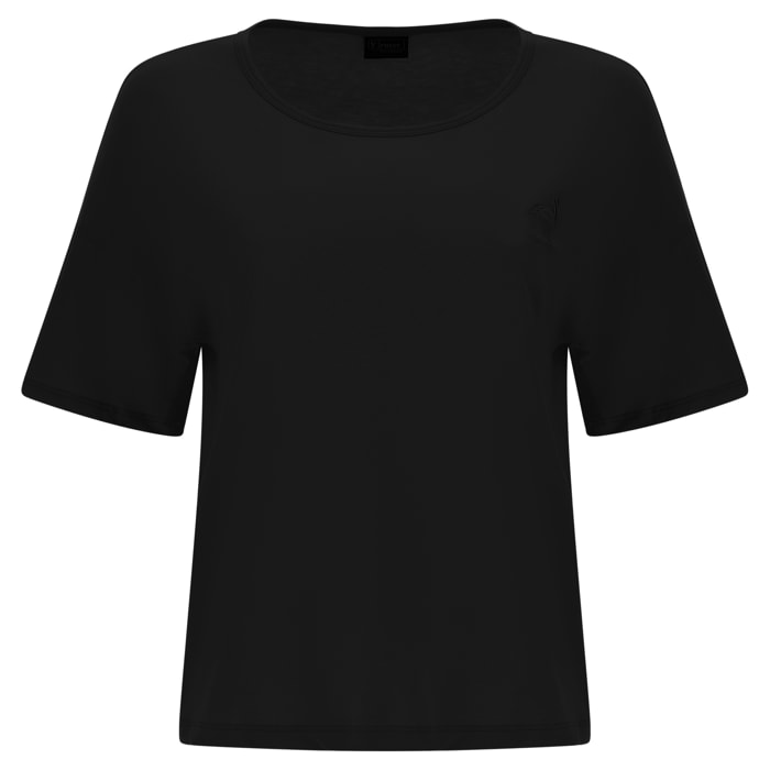 T-shirt in jersey leggero con patch fenicottero in tono