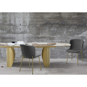 Oresteluchetta Set 4 Sedie RANN GREY GOLD