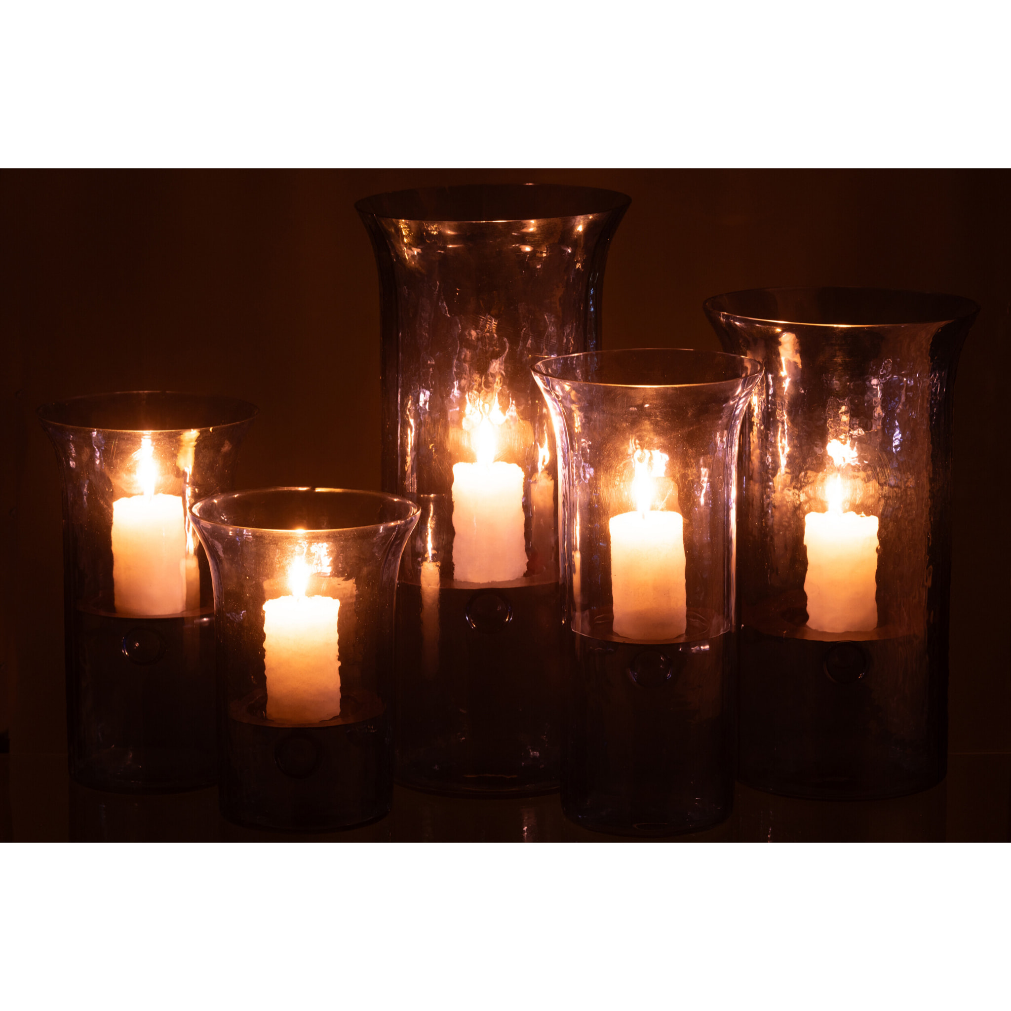 J-Line photophore Tarifa Smal - verre - bleu - extra large
