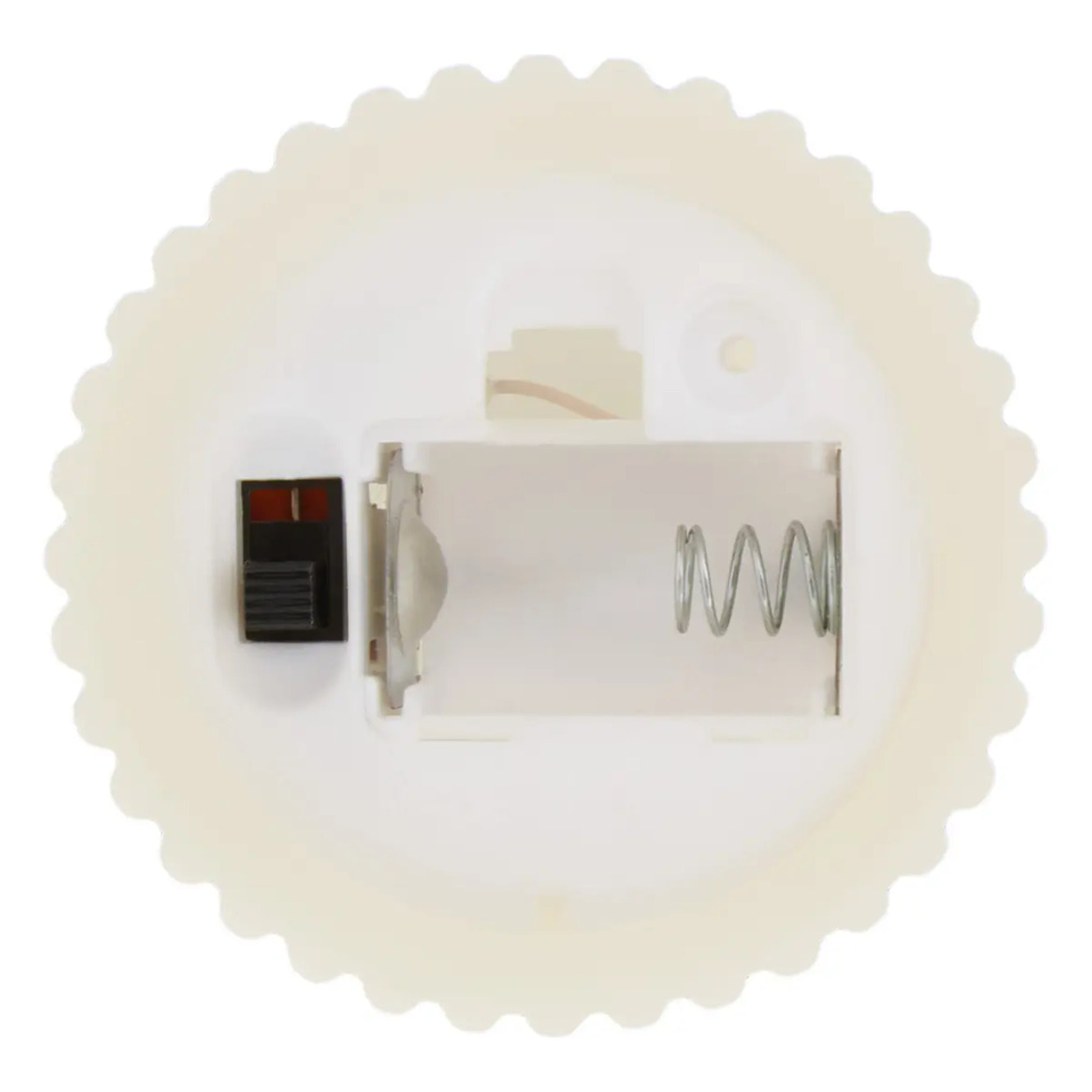 Bougie LED Fancy ronde H.9cm beige