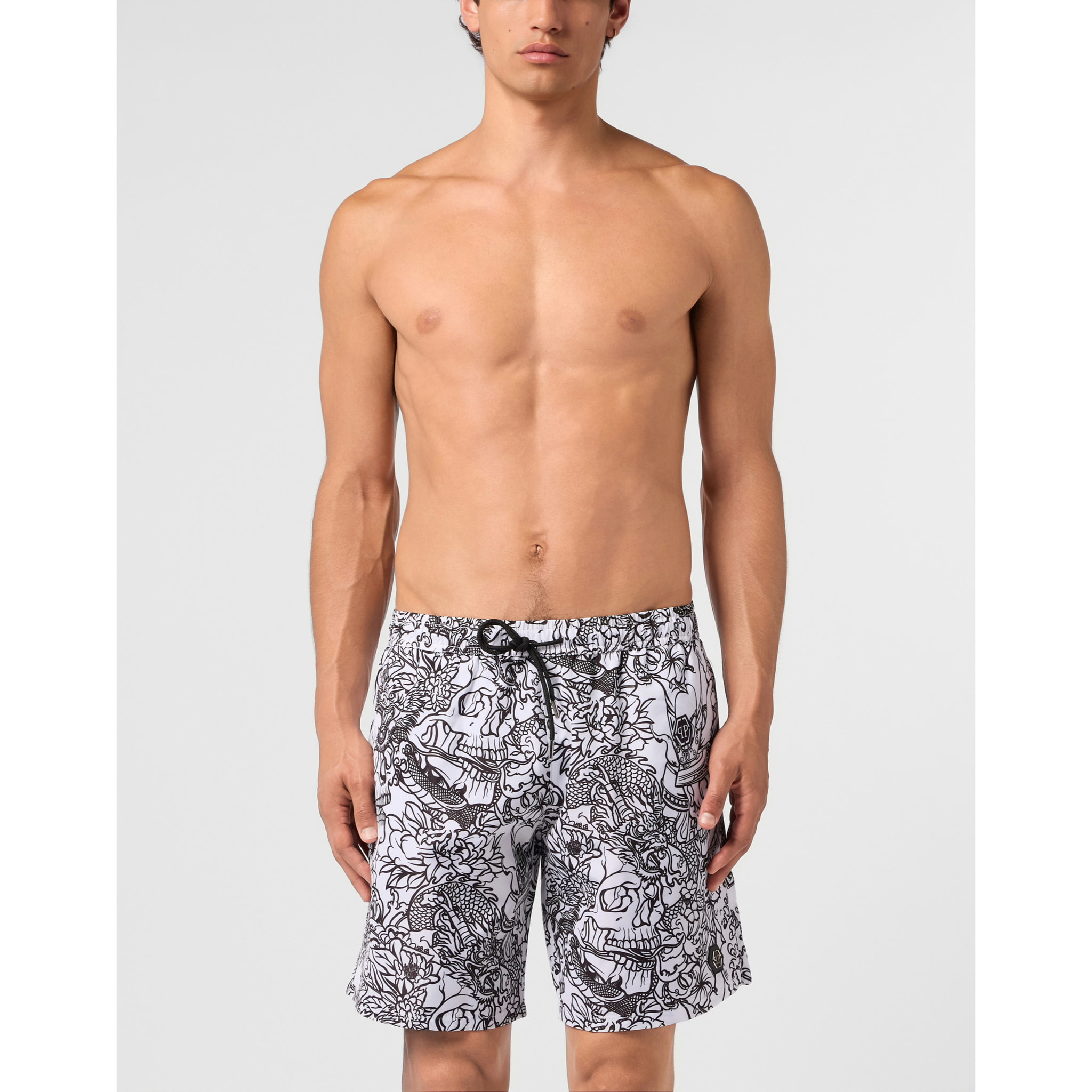 PHILIPP PLEIN Swimming Shorts Skull All-Over