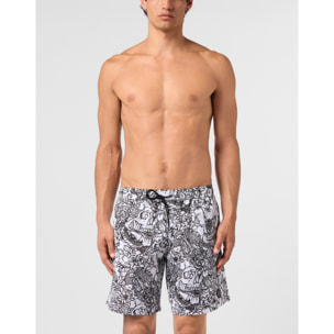PHILIPP PLEIN Swimming Shorts Skull All-Over