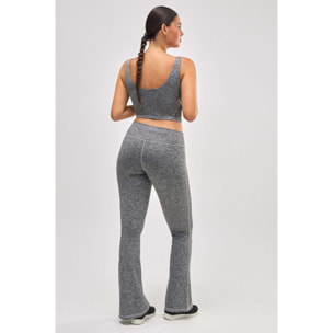 Leggings sportivi grigi a zampa