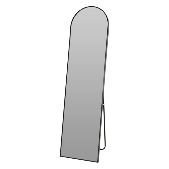 Espejo de pie con forma de arco color negro H.150cm