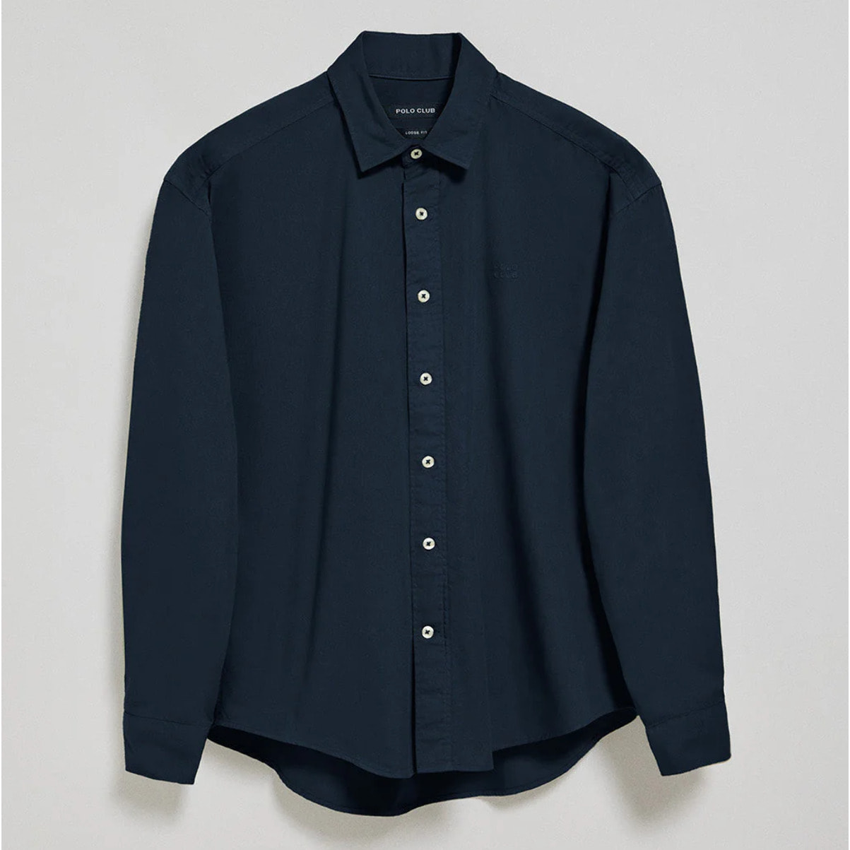 Camicia loose fit blu marino con logo Polo Club