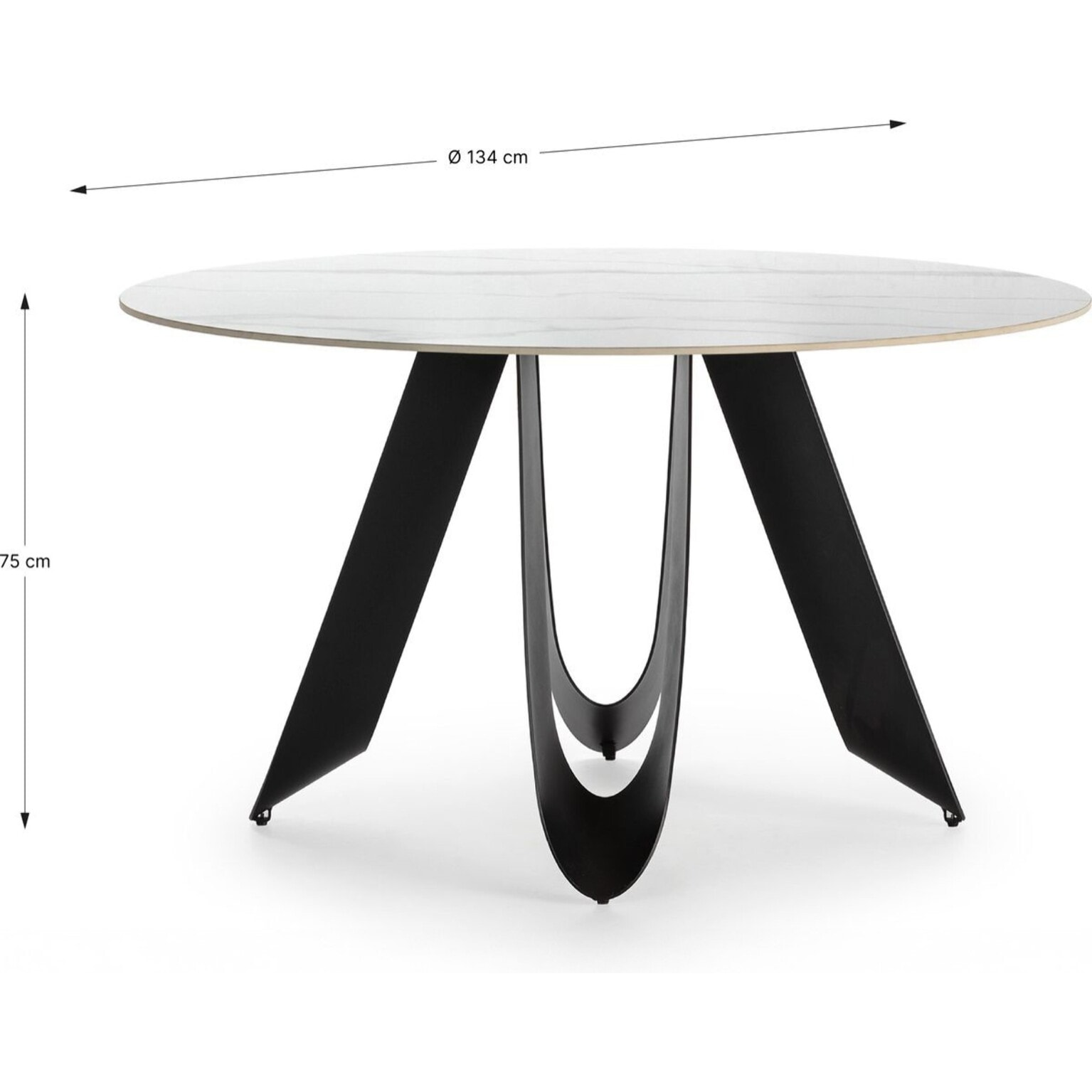Table à manger ronde céramique 4 à 6 pers. - ORSO