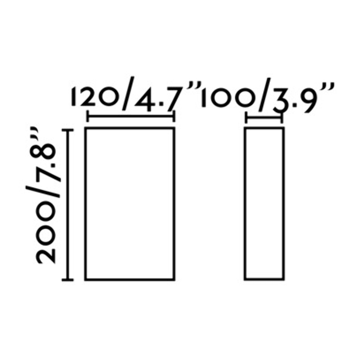 COTTON RCT Lampada da parete nera vertical 1L