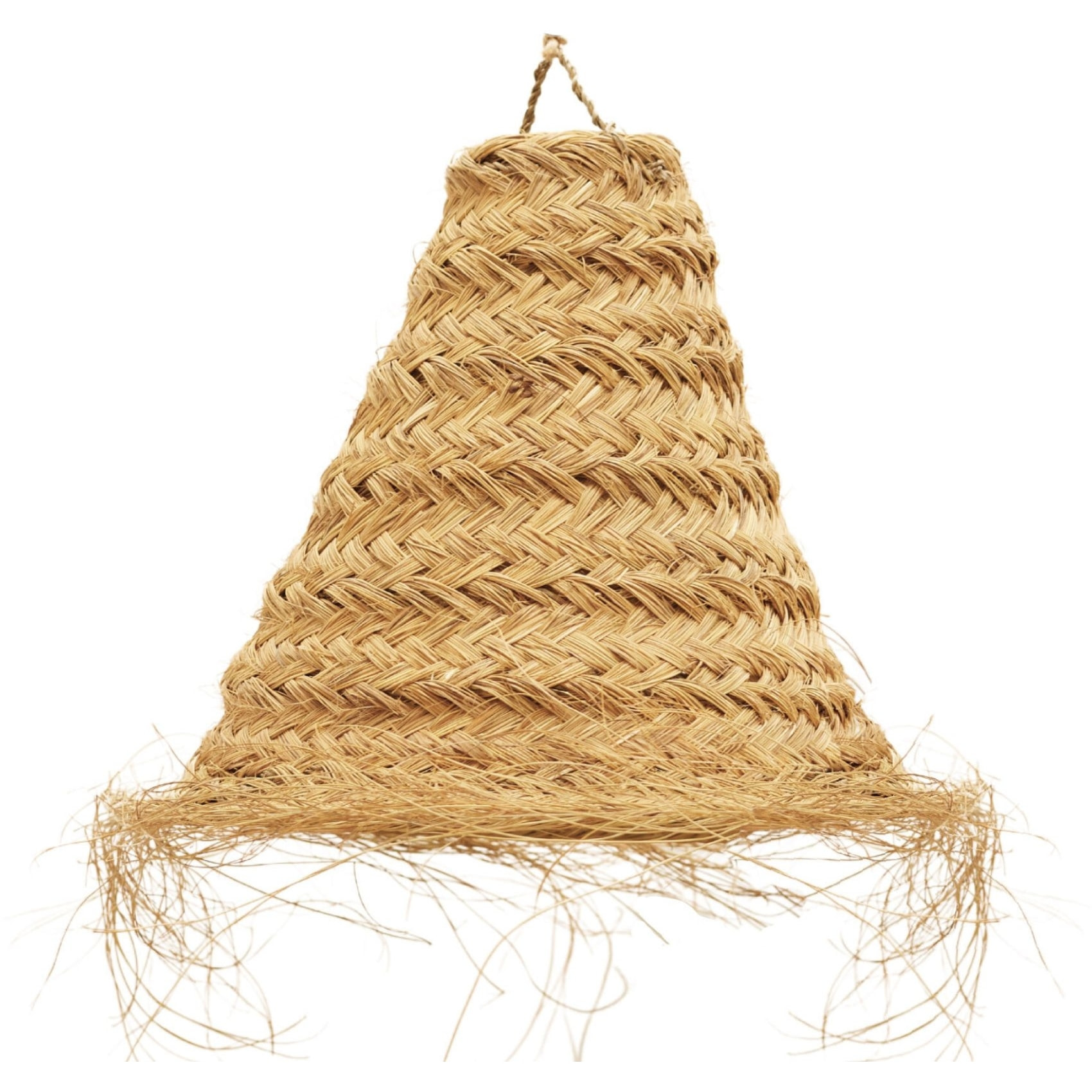 Abat-jour cône fibre de palmier - Naturel