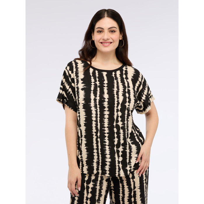 Fiorella Rubino - T-shirt con stampa davanti - Nero