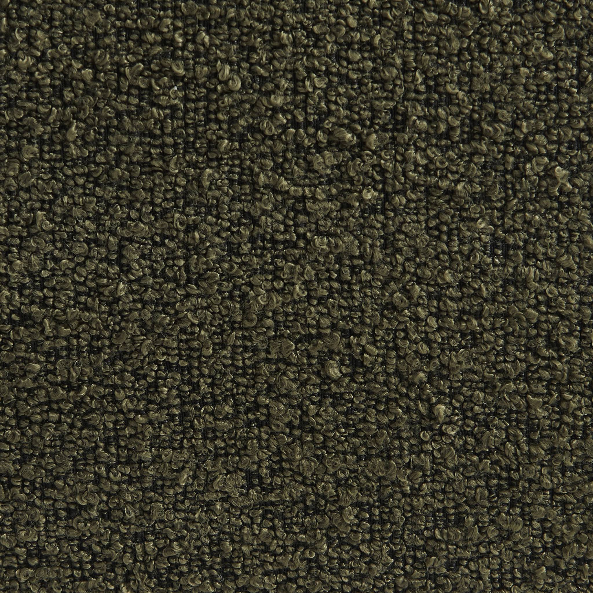 Chauffeuse bouclette texturée 1 place + repose pieds kaki L 93 x P 104 x H 85cm - Boni