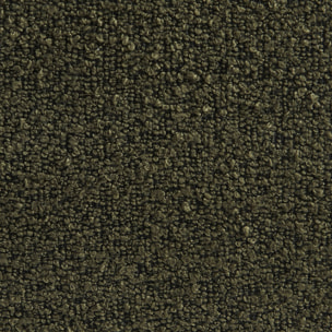 Chauffeuse bouclette texturée 1 place + repose pieds kaki L 93 x P 104 x H 85cm - Boni