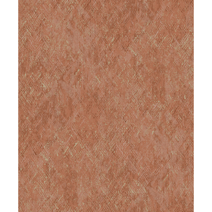 Papier peint effet peau serpent terra cotta
