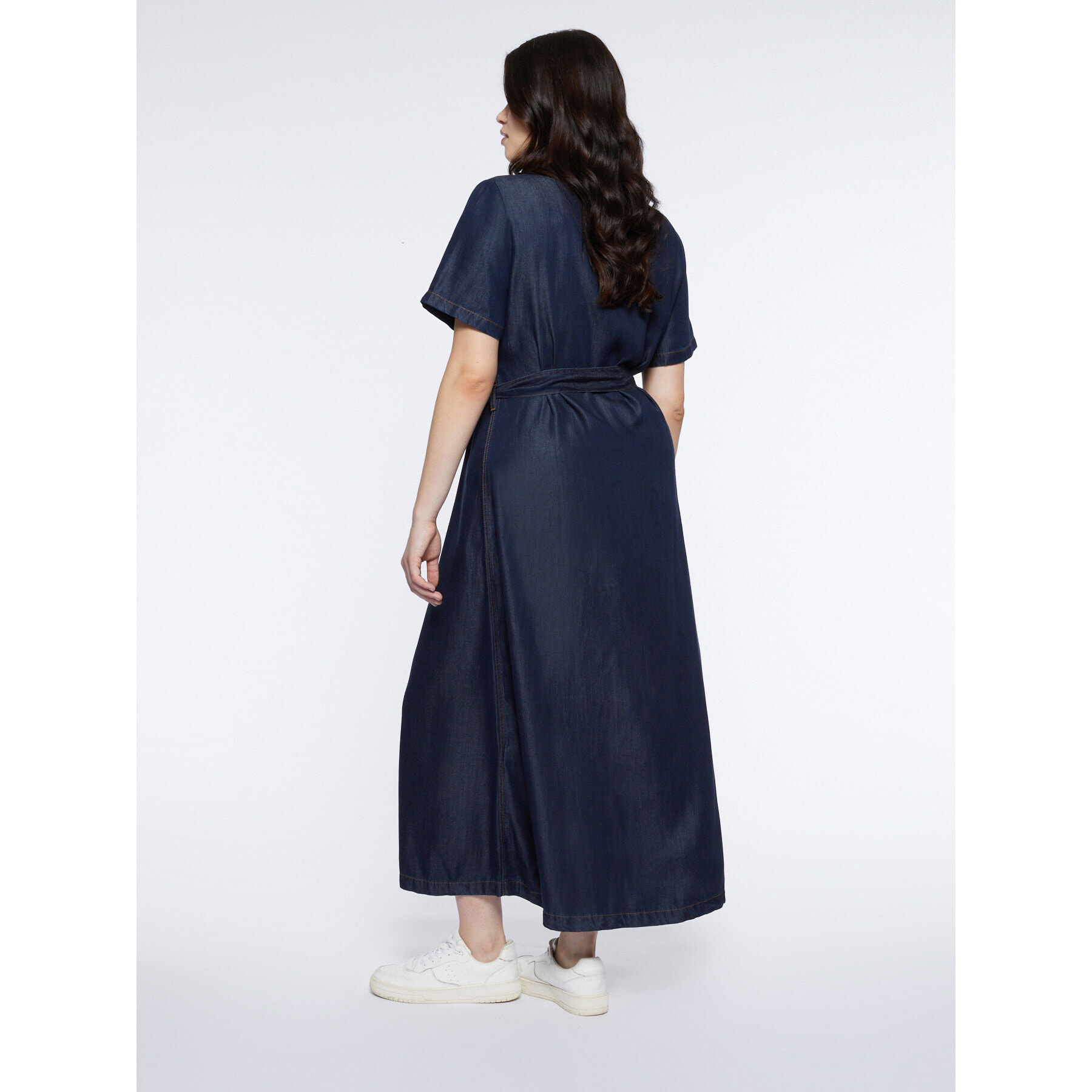 Fiorella Rubino - Vestido largo de tencel - Azul