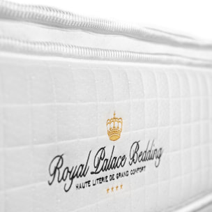 Pack George V + Sommier tapissier en kit cm d'épaisseur - Matelas à Ressorts ensachés et mémoire de forme de 28cm d'épaisseur