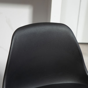 Juego de 2 Taburetes Altos de Cocina Altura Asiento 69 cm Taburetes de Bar Sillas Altas de Cocina Tapizado en PU con Respaldo Patas de Madera para Comedor Negro