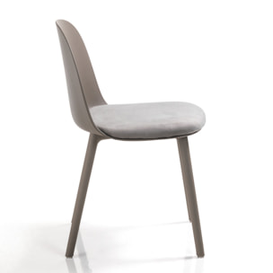 Tomasucci Lot de 4 Chaises JADE GRIS FONCÉ