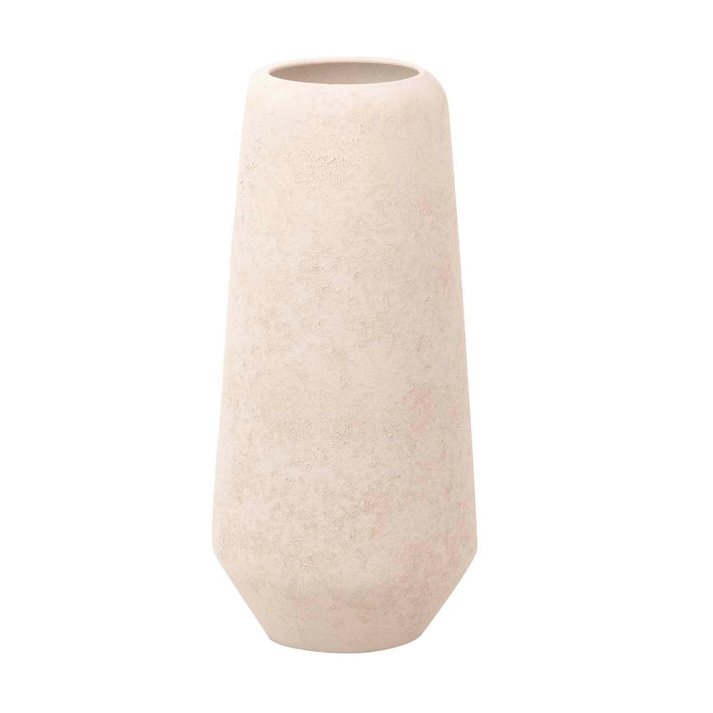 Florero Ceramica Beige 20x20x44 Cm