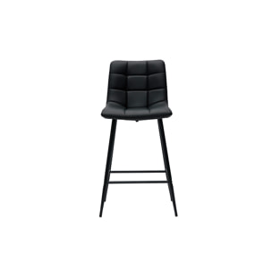 Tabourets de bar design noirs H65 cm (lot de 2) MAXWELL