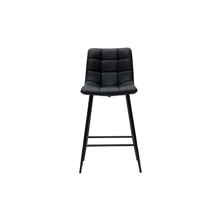 Tabourets de bar design noirs H65 cm (lot de 2) MAXWELL
