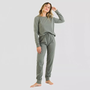 Pantalón largo básico deportivo verde cacería